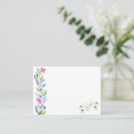 Mahjong Watercolor Blume Platzkarte