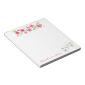 Mahjong Watercolor Flower Blossoms NAME Notizblock (angewinkelt)