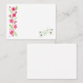 Mahjong Watercolor Flower Blossoms Place Card Platzkarte (Vorne/Hinten)
