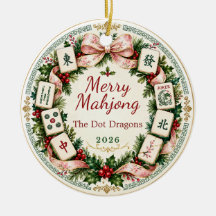 Mahjong-Weihnachtsbaumschmuck-Geschenk