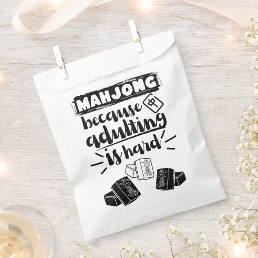 Mahjong, weil das Ehebruch schwer ist | Funny mahj Geschenktütchen (Ausgeschnitten)