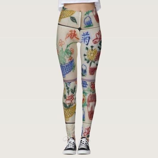 Mahjong White Leggings (Vorderseite)