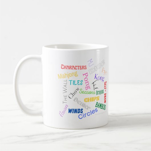Mahjong Words Cup Kaffeetasse (Links)