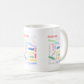 Mahjong Words Cup Kaffeetasse (VorderseiteRechts)