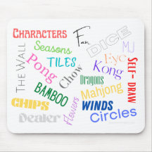 Mahjong Words Mouse Pad