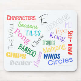 Mahjong Words Mouse Pad Mousepad