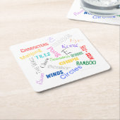 Mahjong Words Paper Untersetzer (angewinkelt)