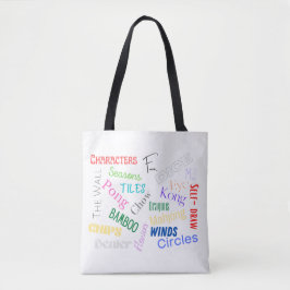 Mahjong Words Tote Bag Tasche
