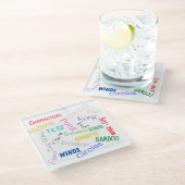 Mahjong Words Untersetzer (Schrägansicht)