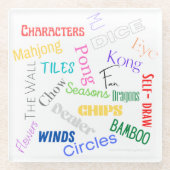 Mahjong Words Untersetzer (Vorderseite)