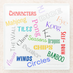 Mahjong Words Untersetzer