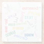 Mahjong Words Untersetzer (Rückseite)