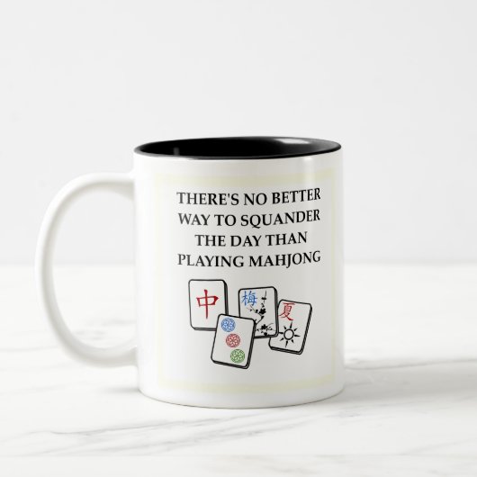 MAHJONG ZWEIFARBIGE TASSE (Links)