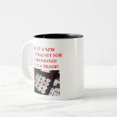 MAHJONG ZWEIFARBIGE TASSE (Vorderseite Links)
