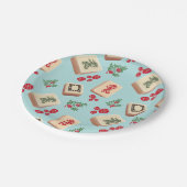 Mahjongg Dragons Plate Pappteller (Schrägansicht)