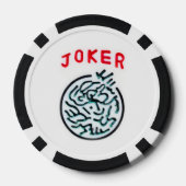 MahJongg-Fliesen-Design auf dunkelblau Pokerchips (Rückseite)