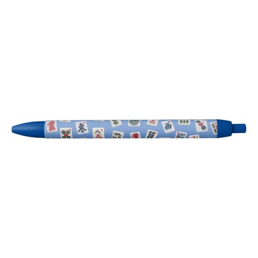 MahJongg-Fliesen (Symbole) auf blau Kugelschreiber (Vorderseite)