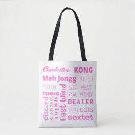 MahJongg Tote Tasche in Rosa