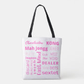 MahJongg Tote Tasche in Rosa (Rückseite)
