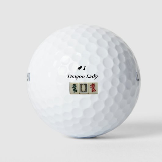 Mahjongg und Drachen Golfball (Vorderseite)