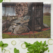 Mahlen über das alte Nebengebäude Handtuch (Gefaltet)