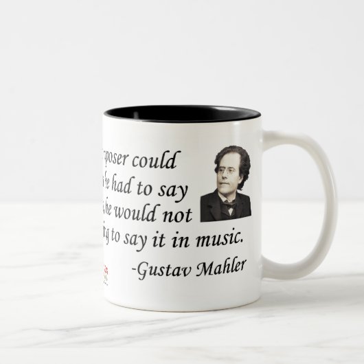 Mahler auf dem Verfassen Zweifarbige Tasse (Rechts)