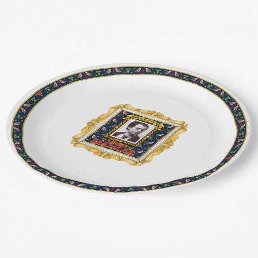 Mahler-Papierplatte Pappteller (Schrägansicht)