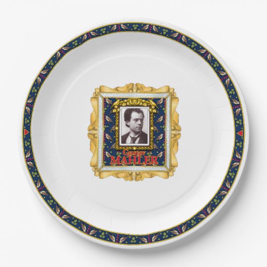 Mahler-Papierplatte Pappteller (Vorderseite)
