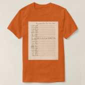 Mahler Symphony 5 Original Manuskript-Partitur T-Shirt (Design vorne)