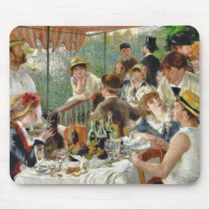 Mahlzeit der Ruderpartie Vintage Renoir Mousepad