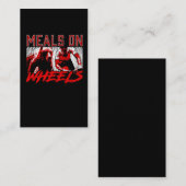 Mahlzeiten auf dem Radfahrerradfahrer Visitenkarte (Vorne/Hinten)