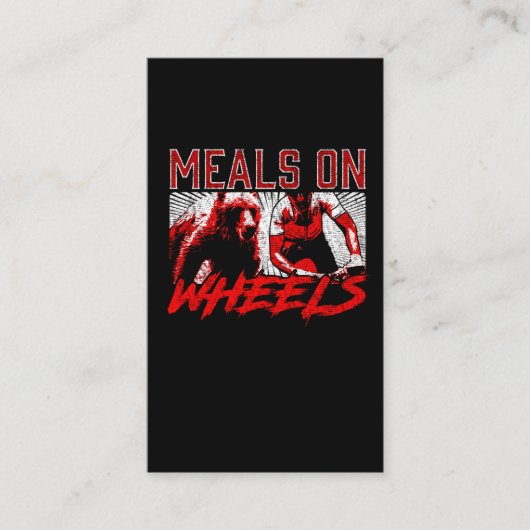 Mahlzeiten auf dem Radfahrerradfahrer Visitenkarte (Vorderseite)