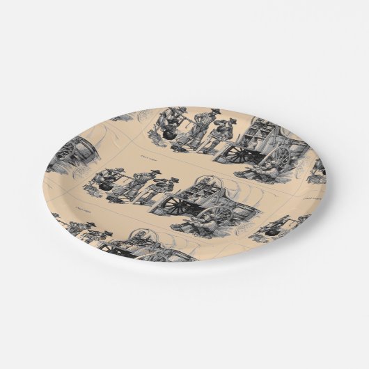 "Mahlzeiten auf Rädern" Pappteller (Schrägansicht)