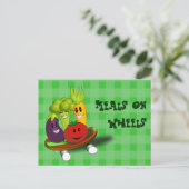 Mahlzeiten auf Radrezeperkarte Postkarte (Stehend Vorderseite)