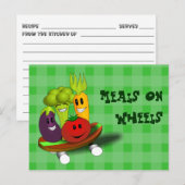 Mahlzeiten auf Radrezeperkarte Postkarte (Vorne/Hinten)