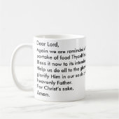 Mahlzeitzeitgebets-Kaffeetasse-Tasse Kaffeetasse (Links)