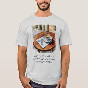 Mahmoud Darwish Kaffeekonzept أ ش ع ا ر م ح م و د T-Shirt