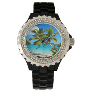 Maho Bay Beach Palm Trees - St John Watches Armbanduhr