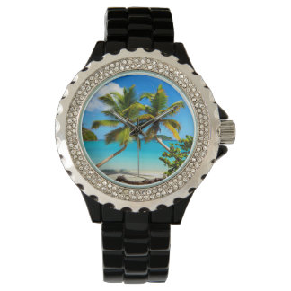 Maho Bay Beach Palm Trees - St John Watches Armbanduhr