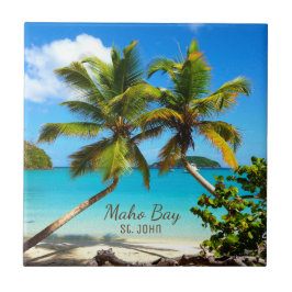 Maho Bay Beach St. John Keramik Tile Art Fliese