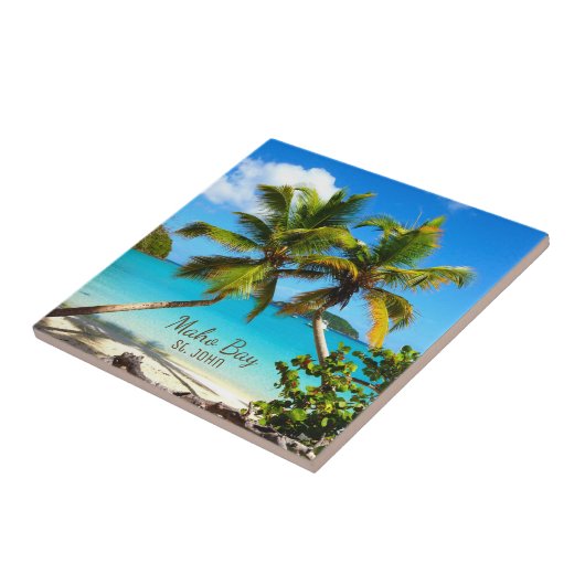 Maho Bay Beach St. John Keramik Tile Art Fliese (Seite)