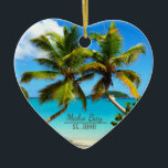 Maho Bay Beach St. John Ornaments Keramikornament<br><div class="desc">Schöne tropische Ornamente, mit einem fotografischen Bild der wunderschönen Maho Bay Beach Palms, auf der Insel St. John U.S.V. Wählen Sie aus verschiedenen Formen, auch in Keramik oder silbernen Rahmen beschnitten Stile. Dieses Ornament ist eine großartige Ergänzung zu Ihrer Sammlung oder ein Geschenk für Familie und Freunde. Für mehr schöne...</div>