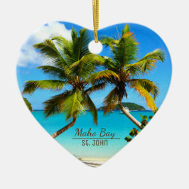 Maho Bay Beach St. John Ornaments Keramikornament