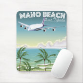 Maho Beach Saint Martin Flugzeug Poster Mousepad (Mit Mouse)