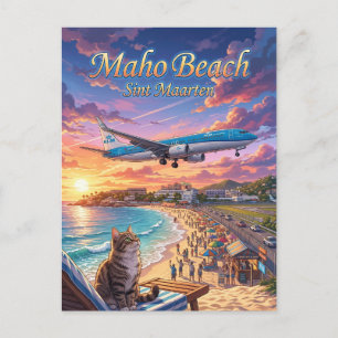 Maho Beach Sint Maarten Postkarte
