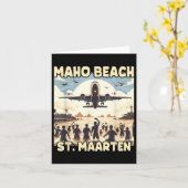 Maho Beach St. Maarten Karte (Gelbe Blume)