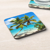 Maho Bucht-Strand-Johannes-Untersetzer - Set 6 Getränkeuntersetzer (Linke Seite)