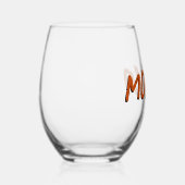 Mahogany 3D Funny Modern Name Weinglas Ohne Stiel (Rechts)