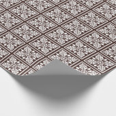 Mahogany Acorn und Leaf Tile Design Geschenkpapier (Ecke)