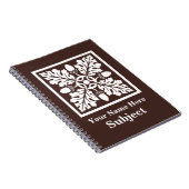 Mahogany Acorn und Leaf Tile Design Notizblock (Rechte Seite)
